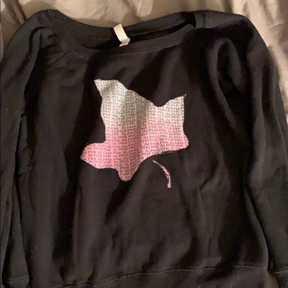 EVERYTHING MUST GO Alpha phi wide neck sweater
